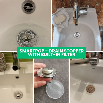 SMARTPOP | Drain Stopper With Built-in Filter