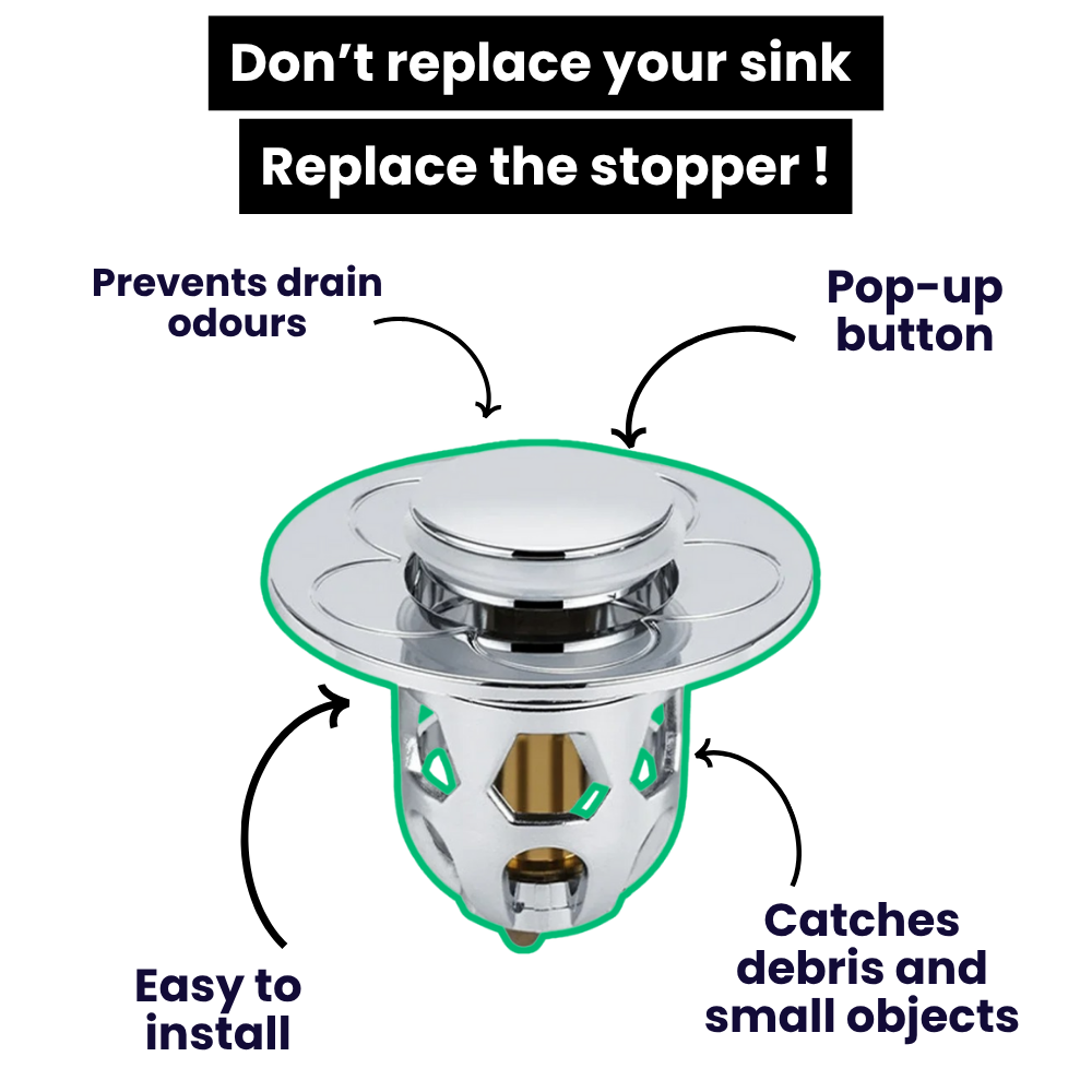 SMARTPOP | Drain Stopper With Built-in Filter
