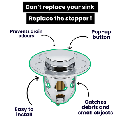 SMARTPOP | Drain Stopper With Built-in Filter