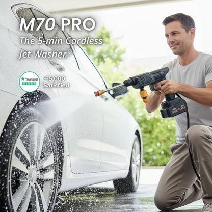 Cordless Pressure Washer Pro - 2 Rechargeable Batteries + 10M Hose