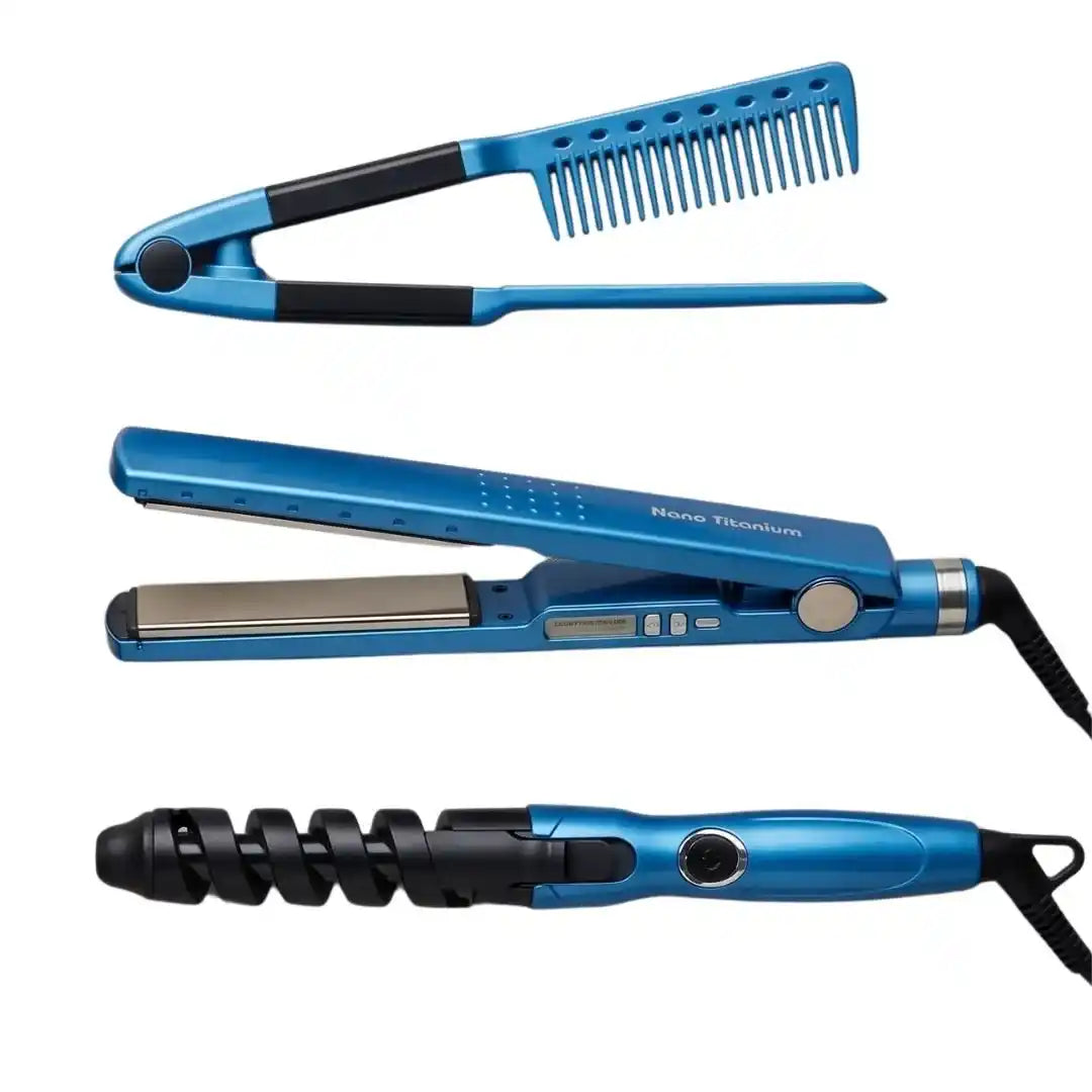 PLANCHA + RIZADOR PARA CABELLO