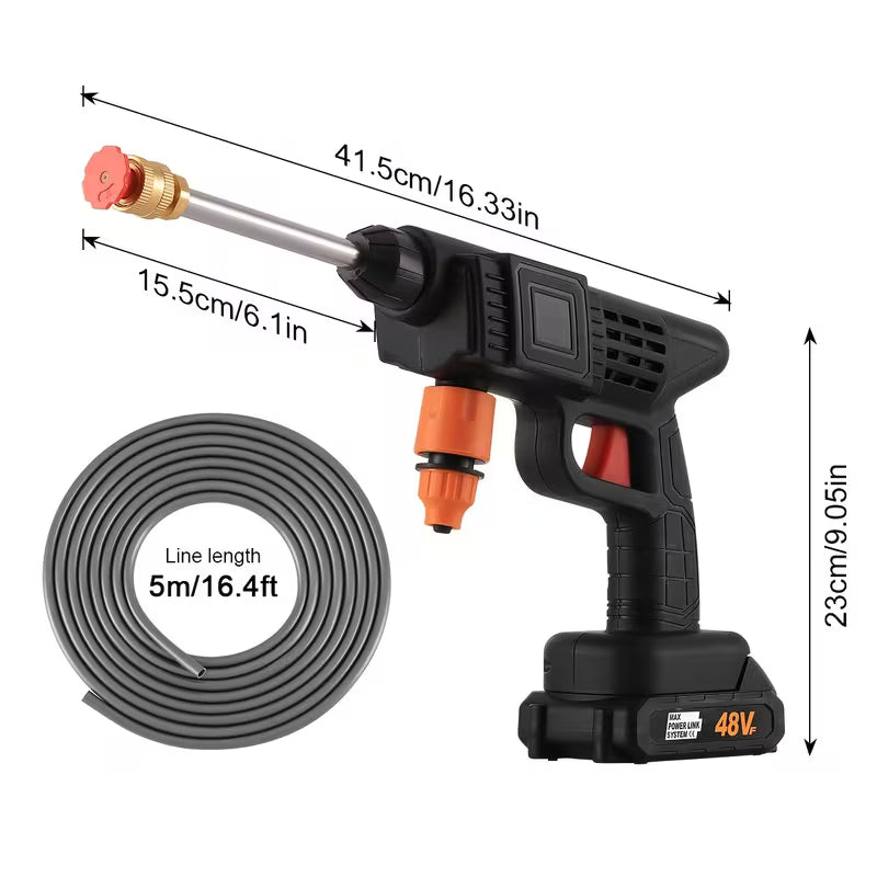 Cordless Pressure Washer Pro - 2 Rechargeable Batteries + 10M Hose