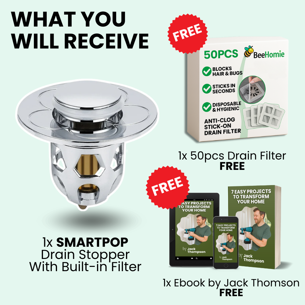 SMARTPOP | Drain Stopper With Built-in Filter